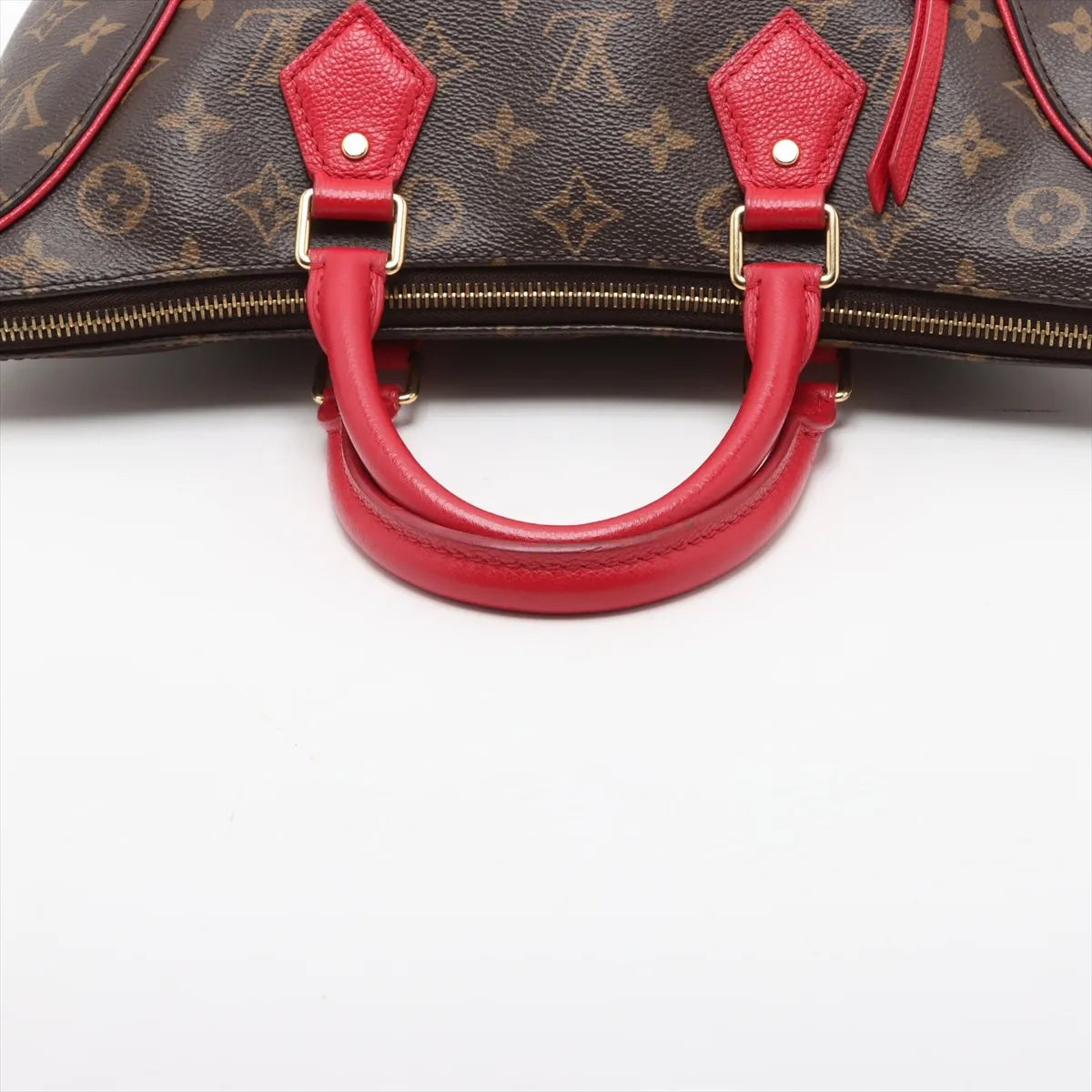 Louis Vuitton Monogram Tournelle PM Brown x Red