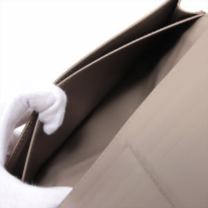 Celine Large Strap Bi-fold Leather Wallet Grey