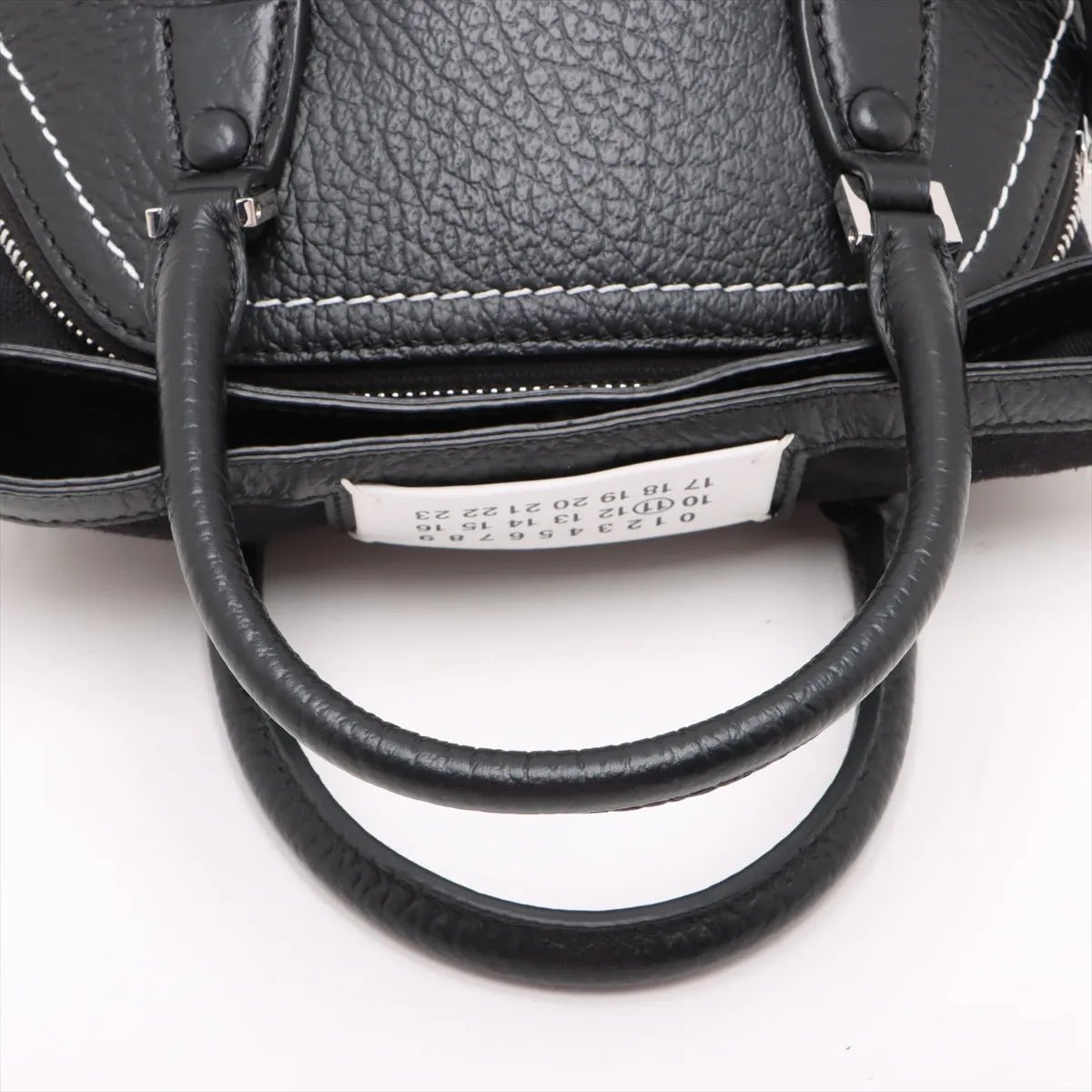 Maison Margiela 5AC Leather x Canvas Two-Way Shoulder Bag Black