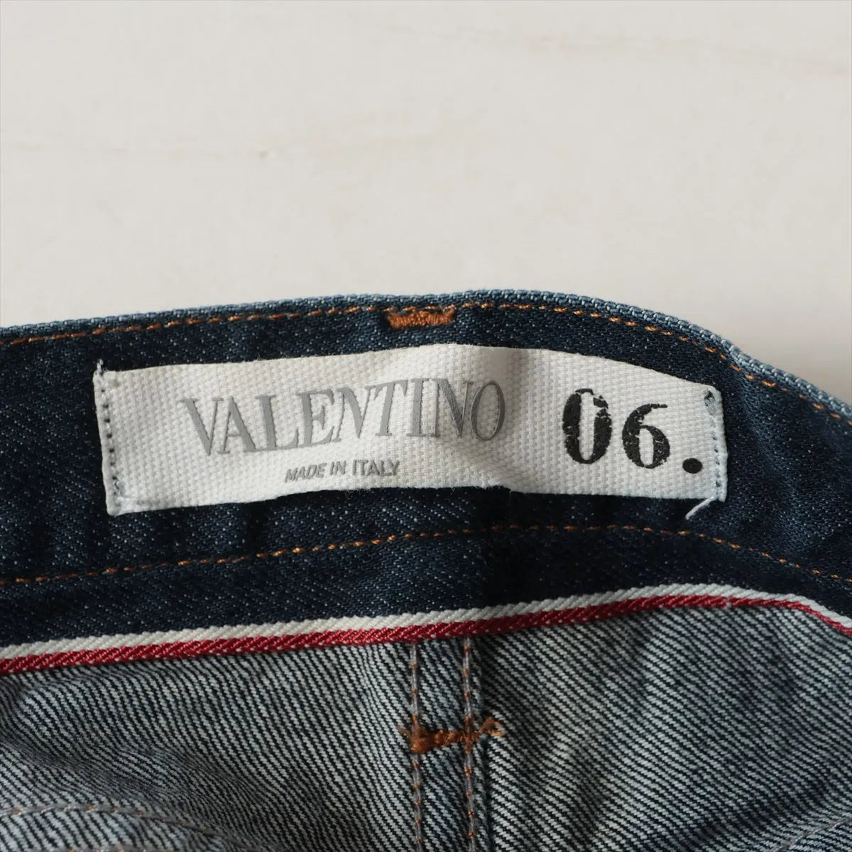 Valentino Cotton Denim Pants Dark Wash Blue