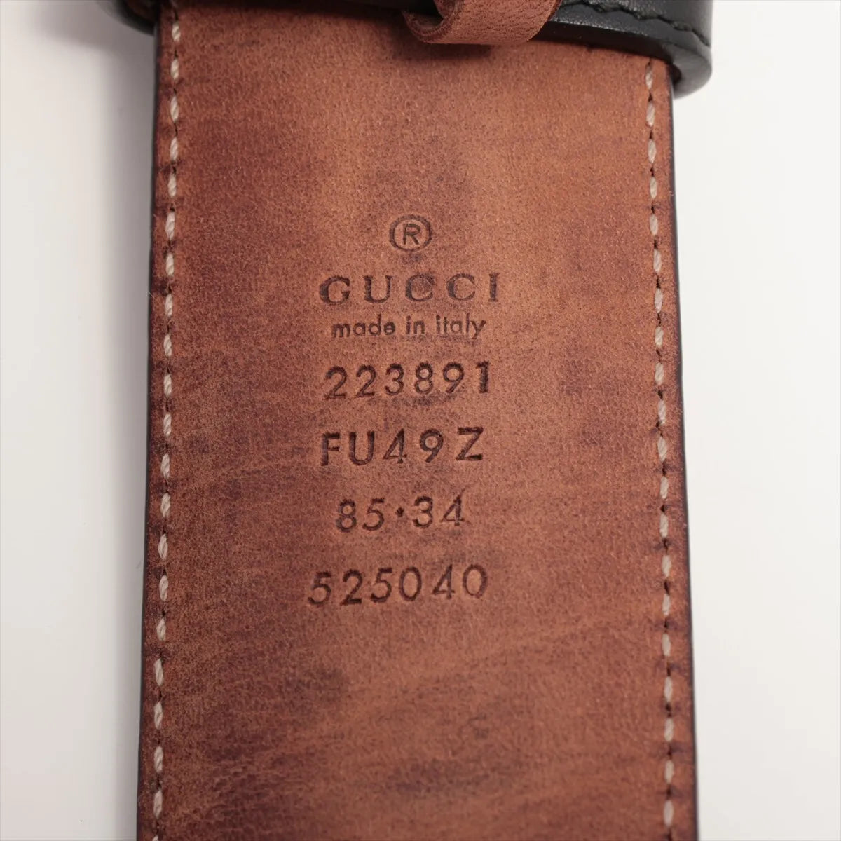 Gucci Interlocking GG Logo Leather Belt