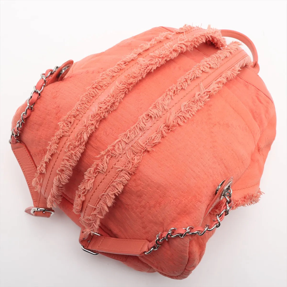 Chanel CC Logo Chain Backpack Orange