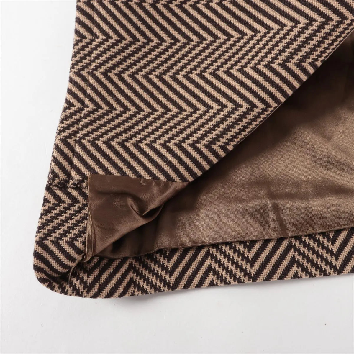 Celine Chevron Wool Coats Brown