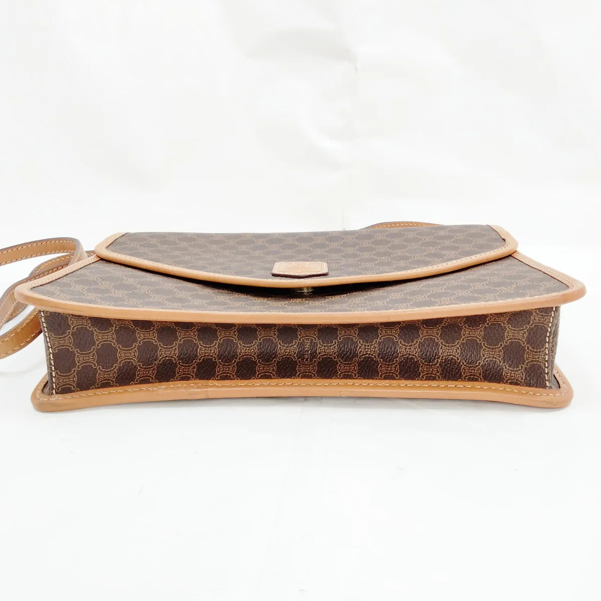 Celine Macadam Triomphe Shoulder Bag Brown