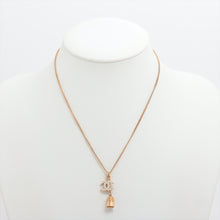 Load image into Gallery viewer, Chanel CC Logo Rhinestone with Bell Pendant  Necklace