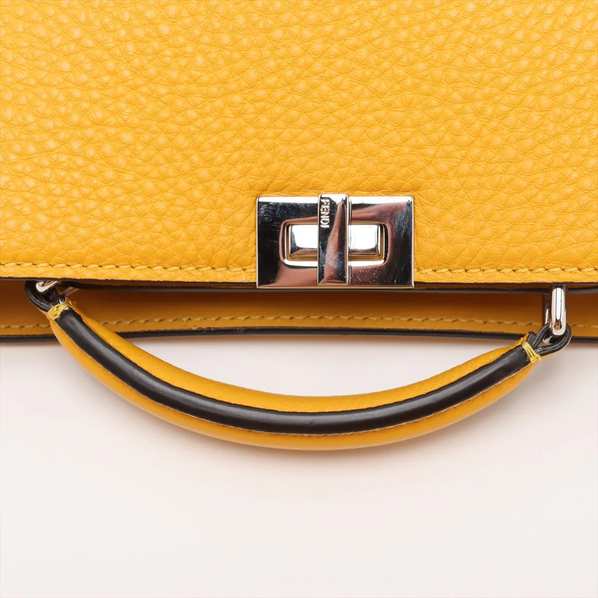 Fendi Peekaboo ISeeU Leather Two-Way Handbag Yellow