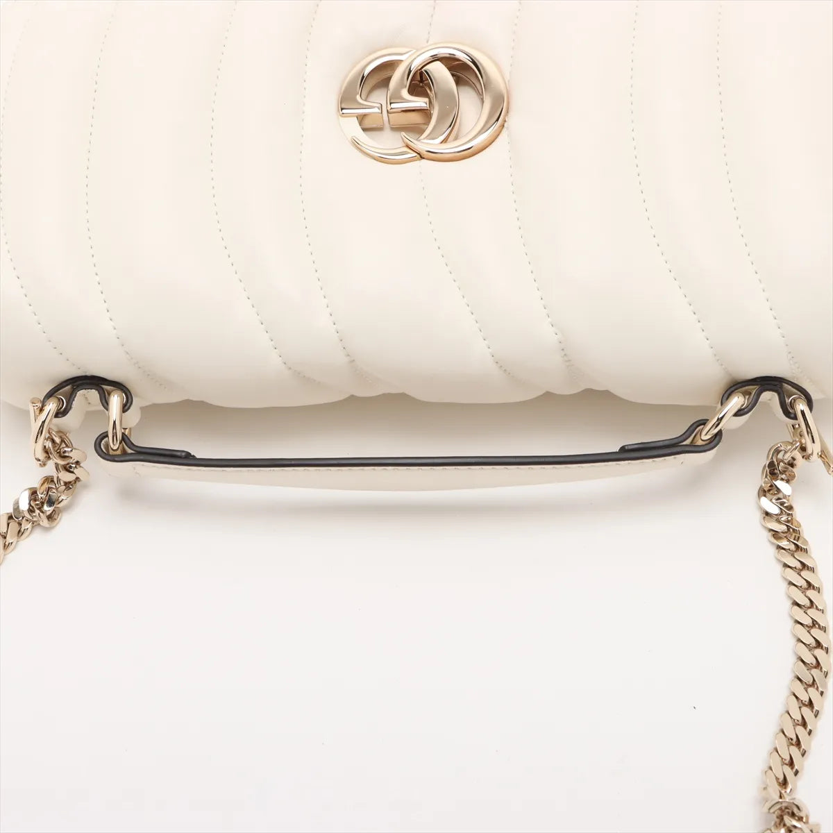 Gucci GG Milano Leather Two-Way Shoulder Bag White