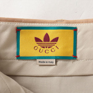 Gucci Adidas Logo Cotton Short Pant Khaki