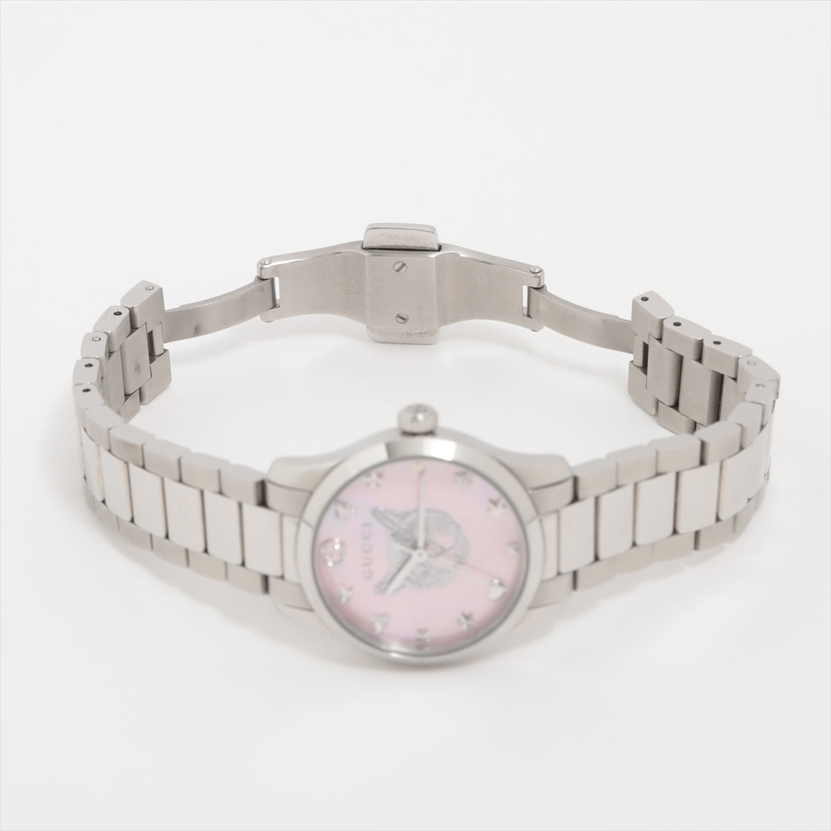 Gucci Cat G-Timeless Stainless Steel Watch Pink