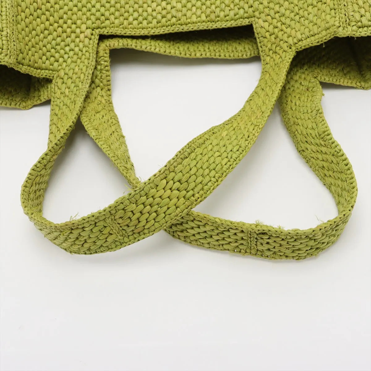 Loewe Raffia Medium Tote Bag Apple Green
