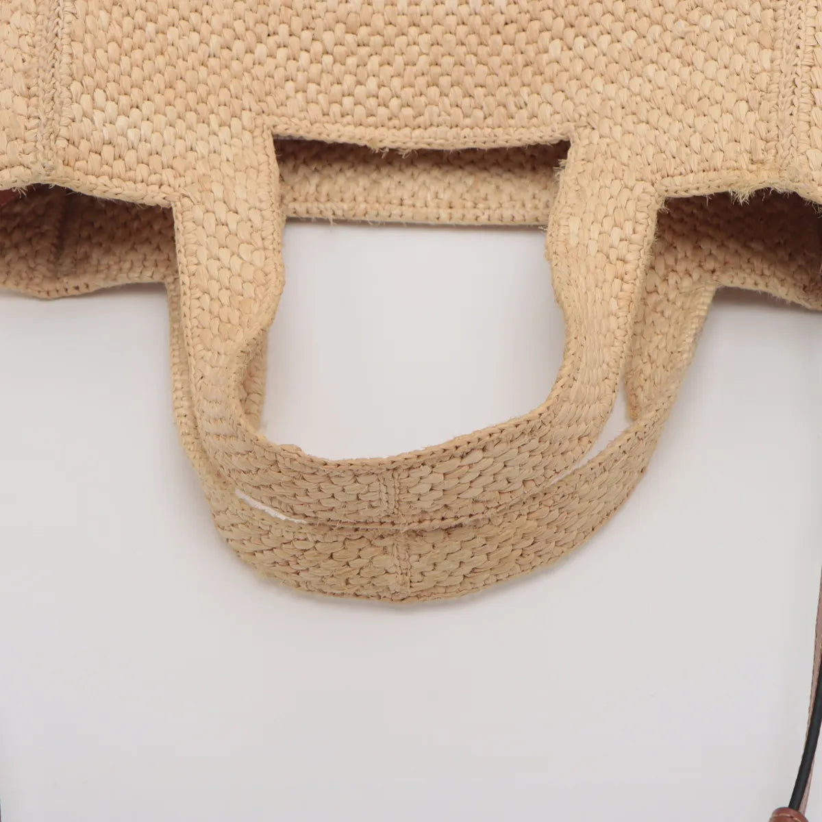 Loewe Small Raffia Leather Two-Way Tote Bag Beige