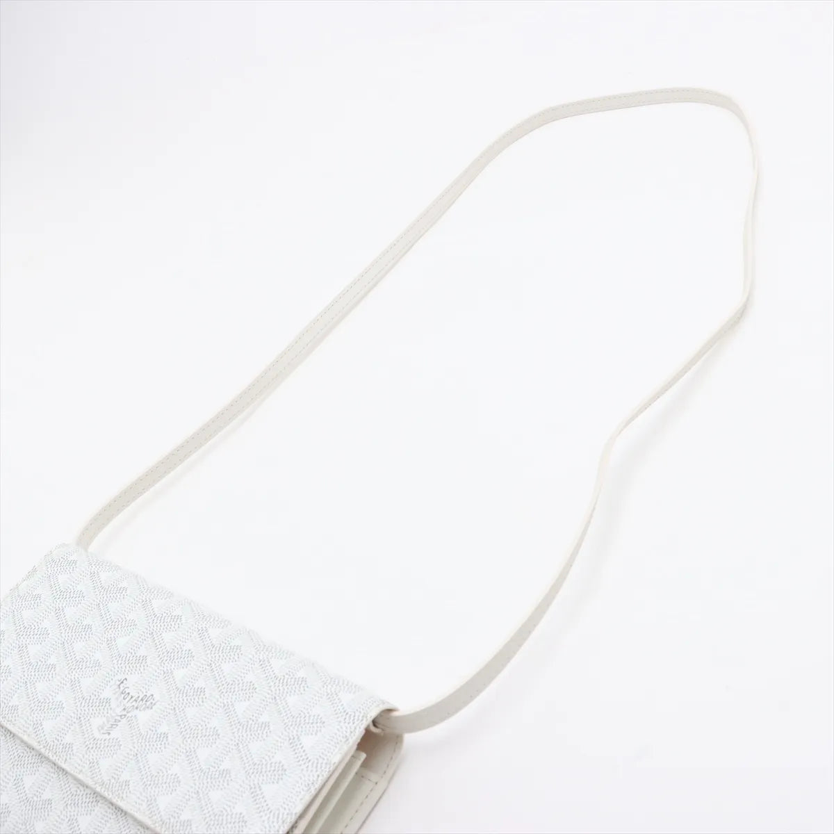 Goyard Varenne Leather Shoulder Wallet White