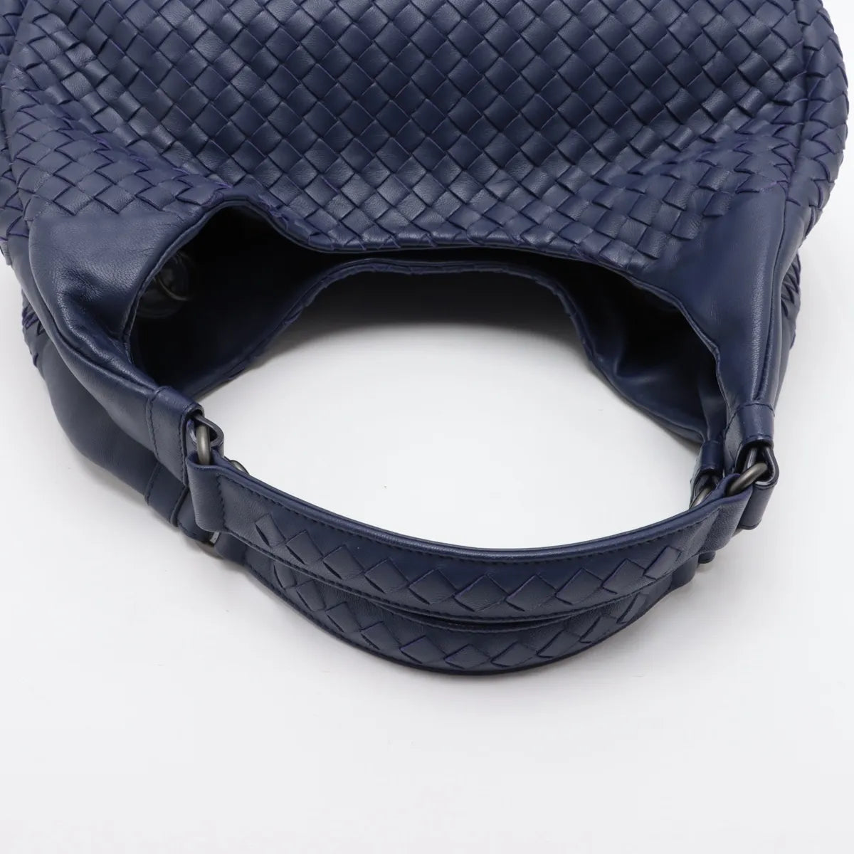 Bottega Veneta Intrecciato Campana Leather Handbag Purple