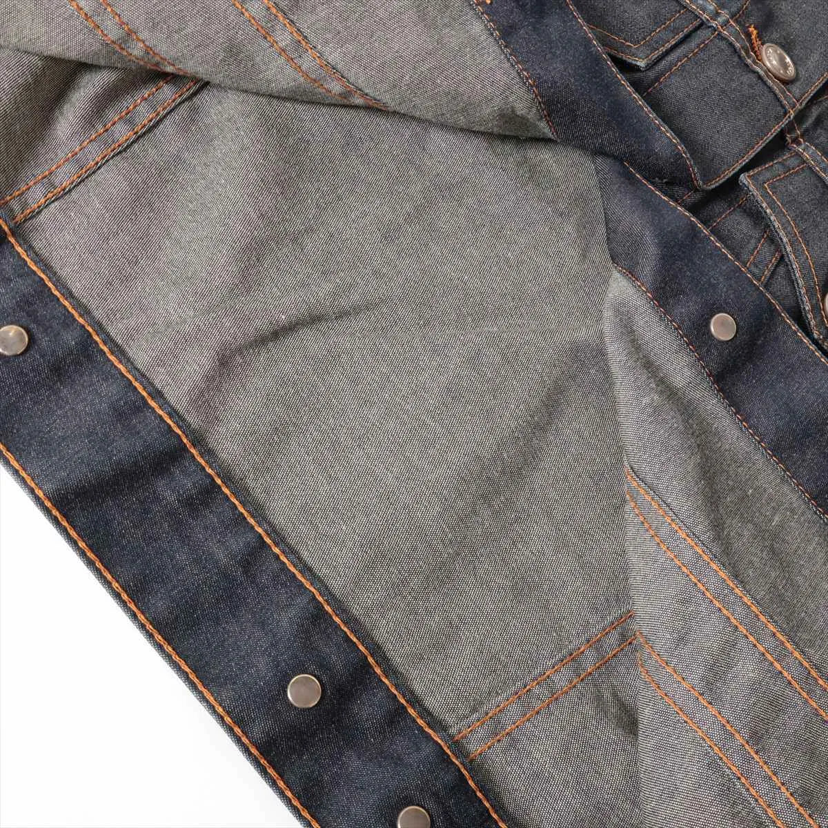 Gucci Cotton Denim Jacket Navy Blue