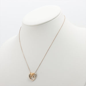 Tiffany & Co. Heart Bow Gold and Silver Necklace