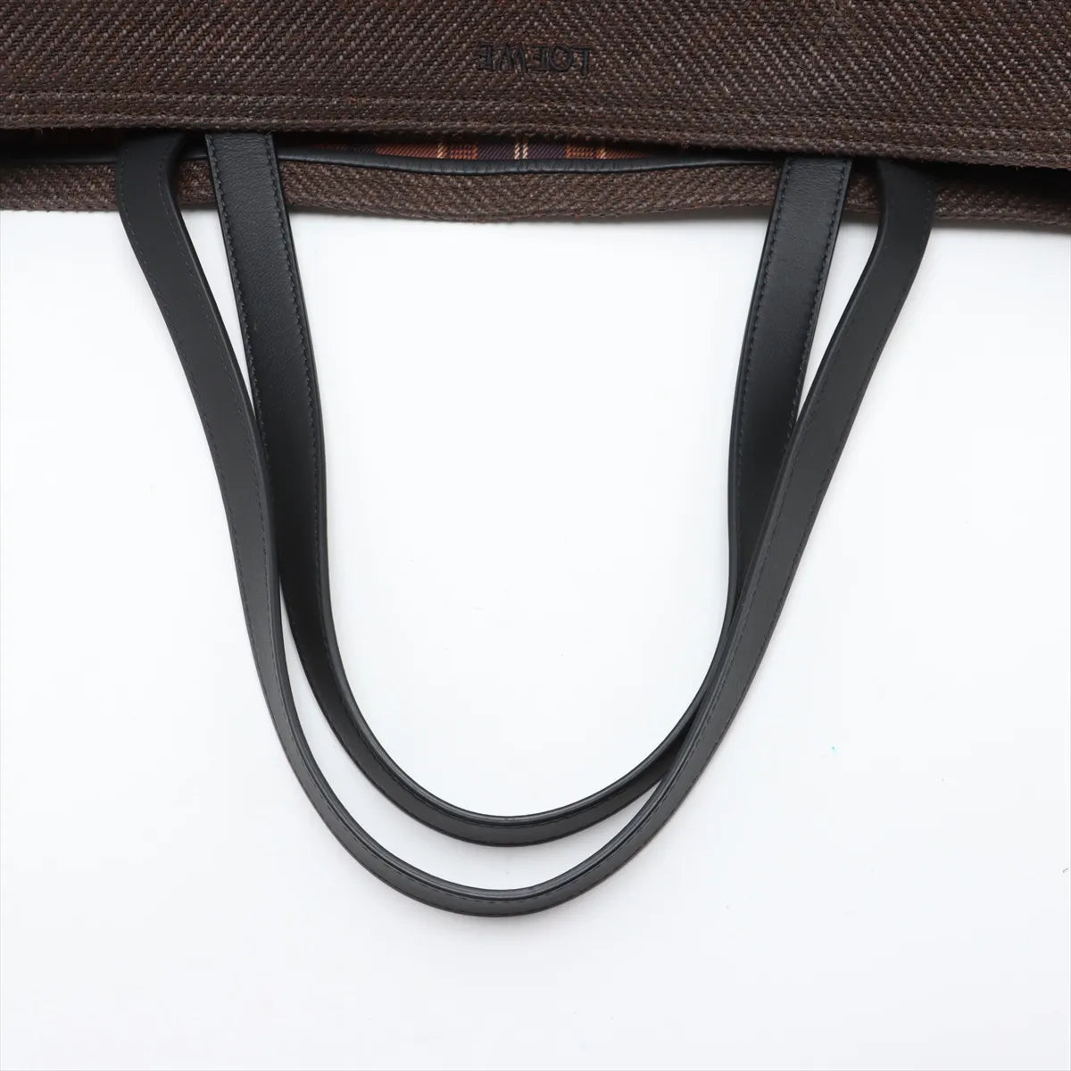 Loewe Puzzle Fold Large Linen Tote Bag Brown