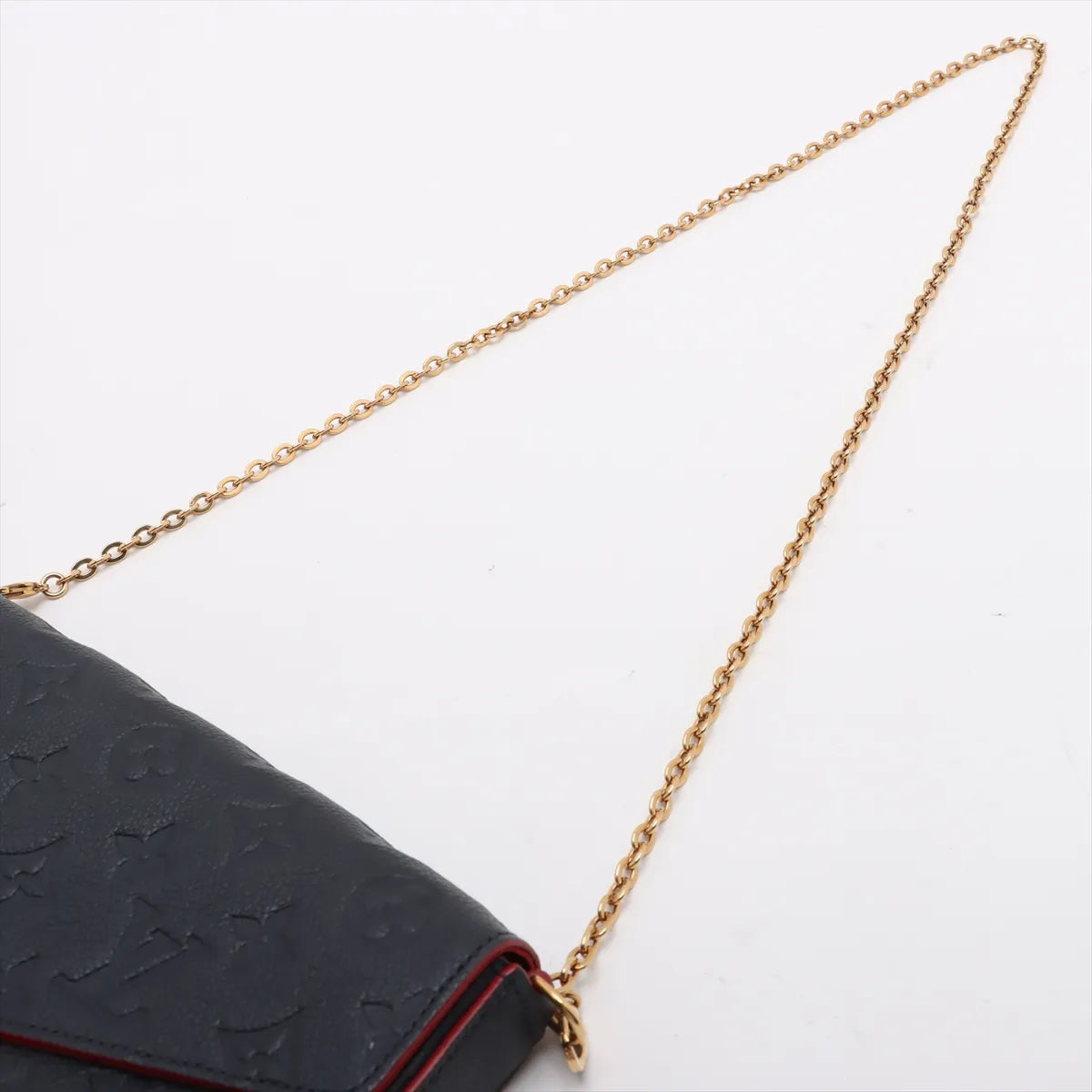 Louis Vuitton Monogram Empreinte Pochette Félicie Marine Rouge