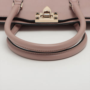 Valentino Garavani Rockstuds Leather Two-Way Tote Bag Pink