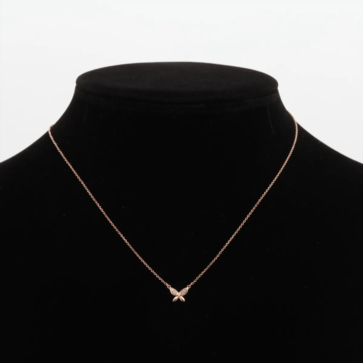 Diamond Butterfly Necklace Yellow Gold x Rose Gold