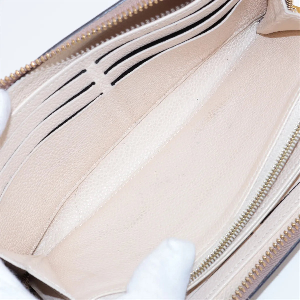 Louis Vuitton Monogram Bicolor Empreinte Zippy Wallet Creme x Bois de Rose