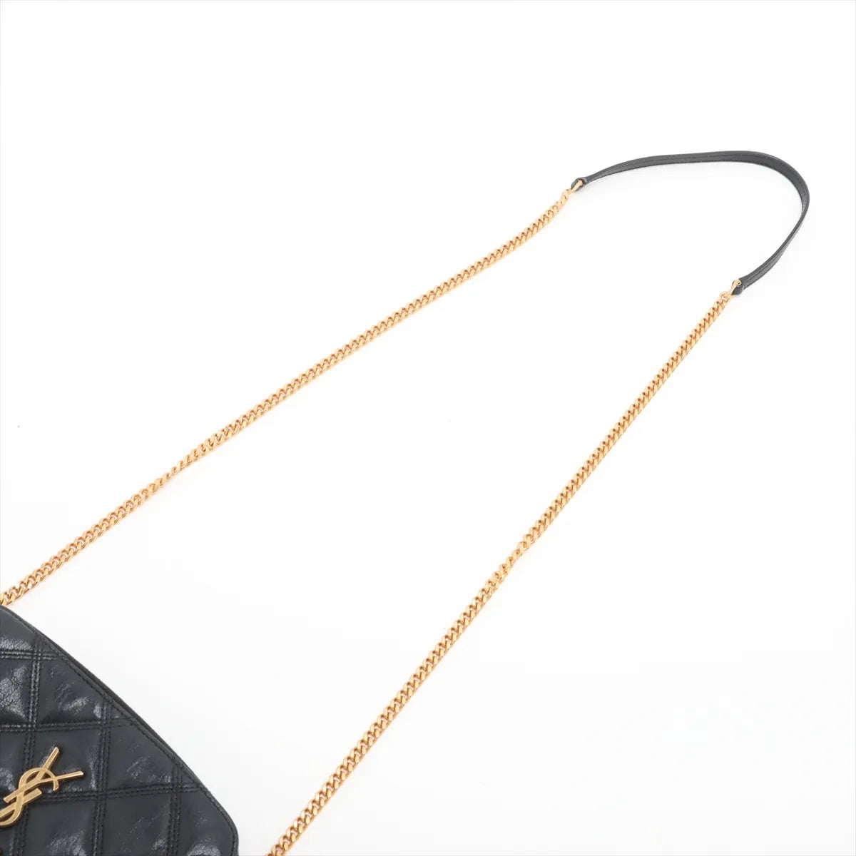 Saint Laurent Paris Becky Leather Chain Shoulder Bag Black