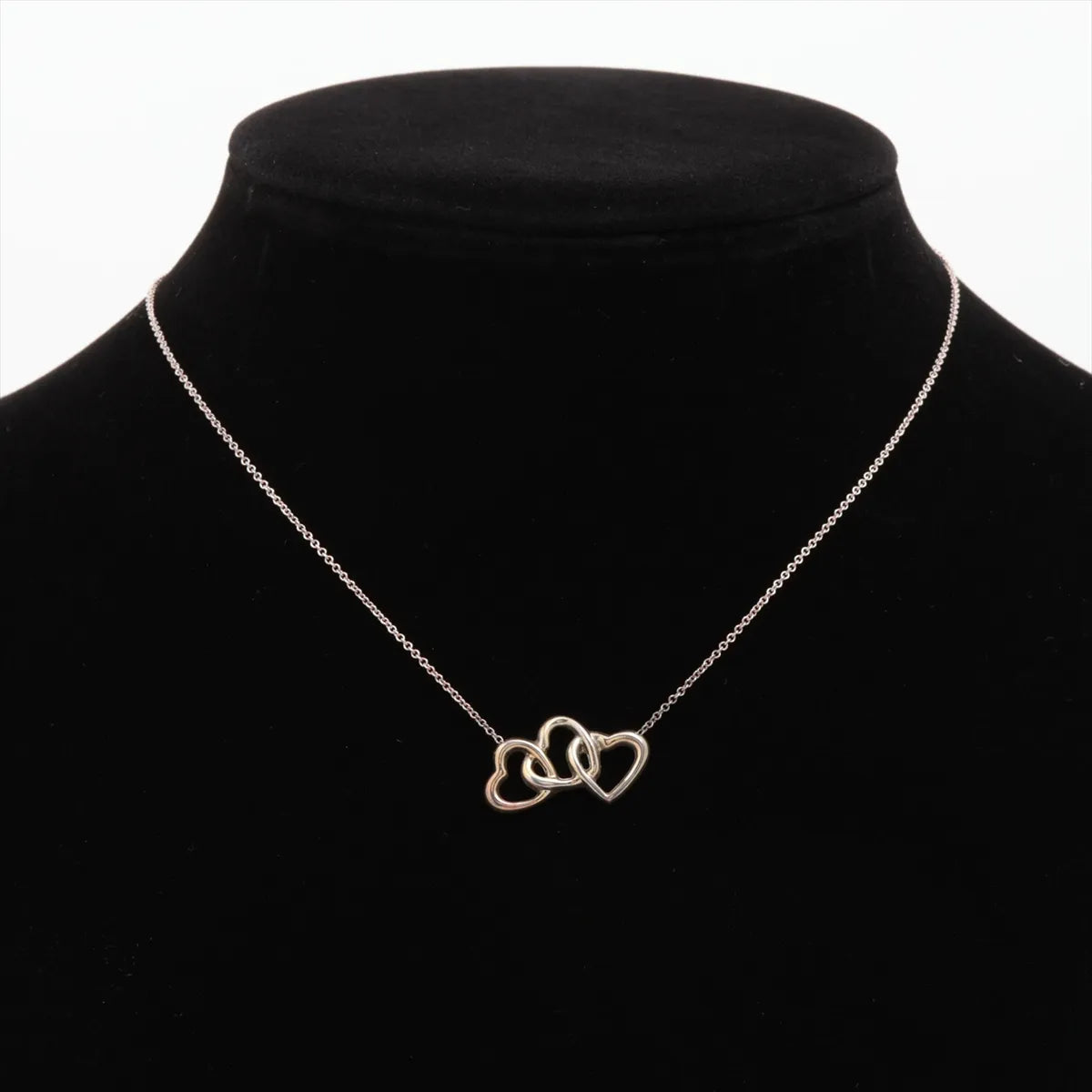 Tiffany & Co. Triple Heart Pendant Necklace Silver
