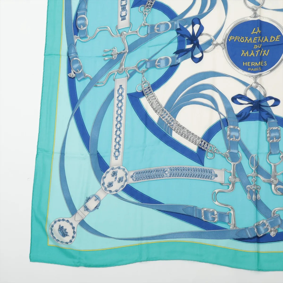 Hermès Carré Géant La Promenade Du Matin Scarf Blue Green