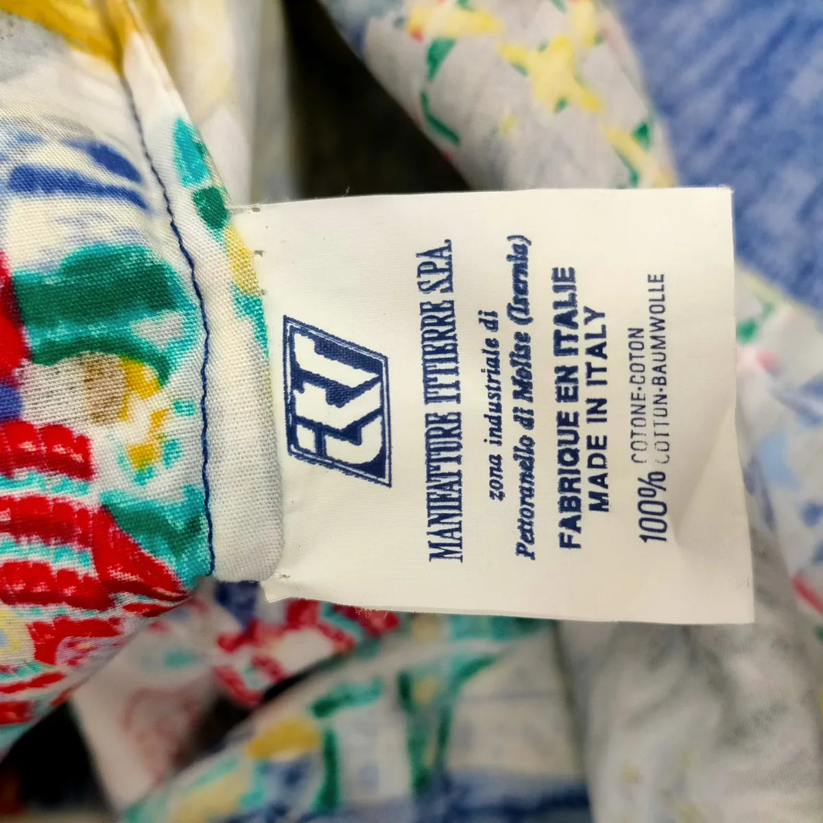 Versace Cotton Multicolor Pattern Long Sleeve