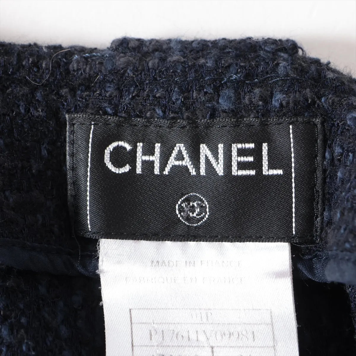 Chanel Cotton Wool Pants Navy Blue