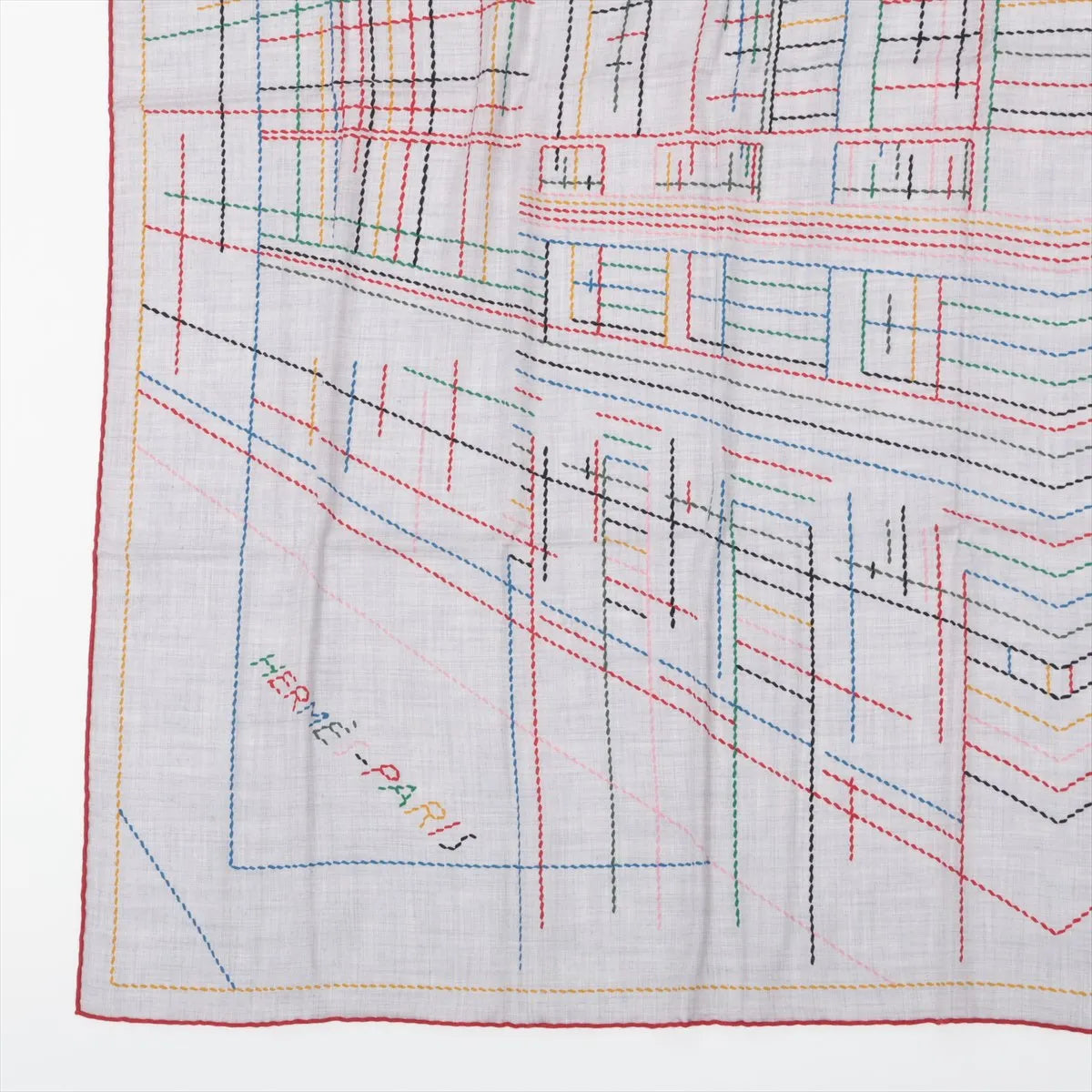 Hermès Carré Géant Pique Sellier Scarf Gray