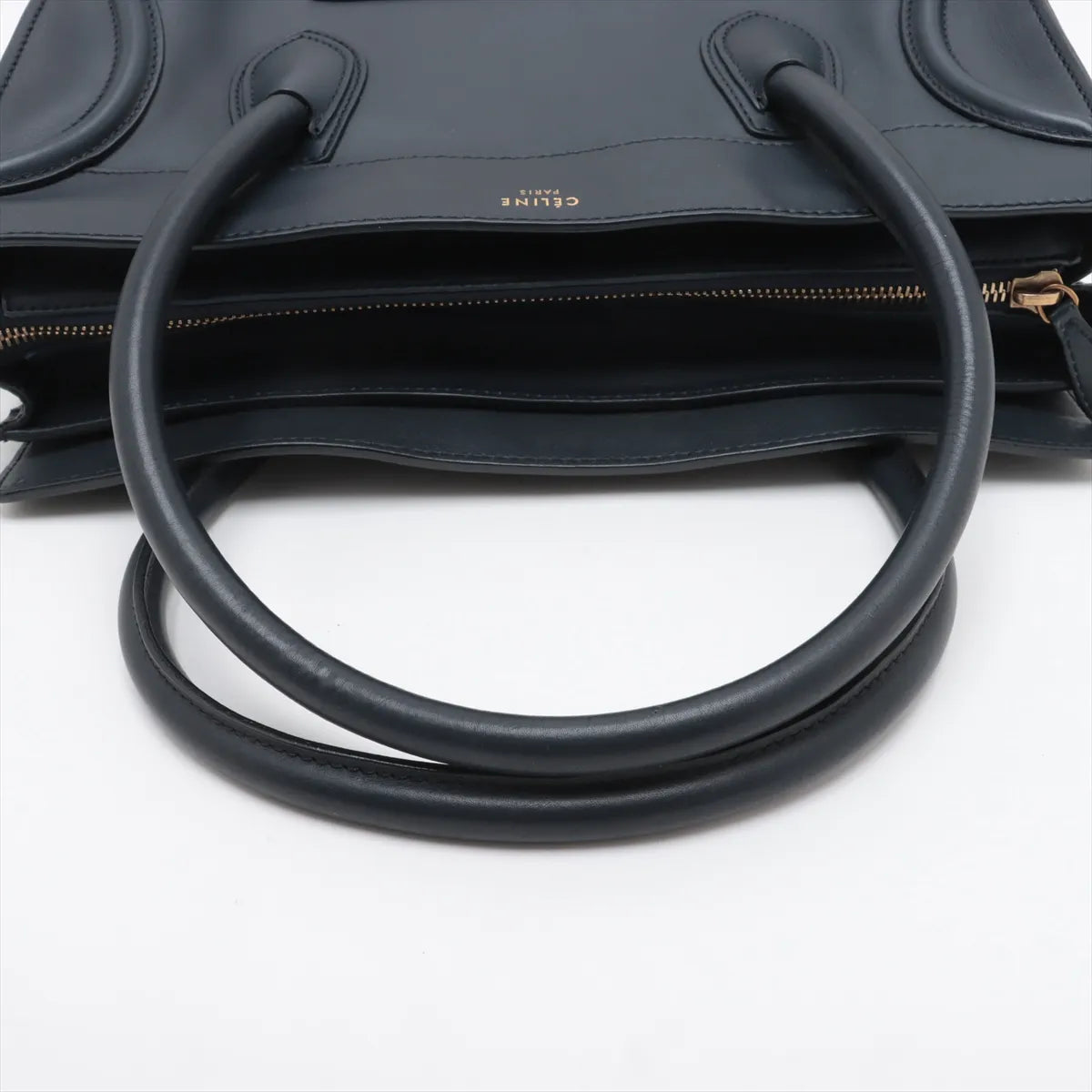 Celine Luggage Phantom Leather Handbag Navy Blue