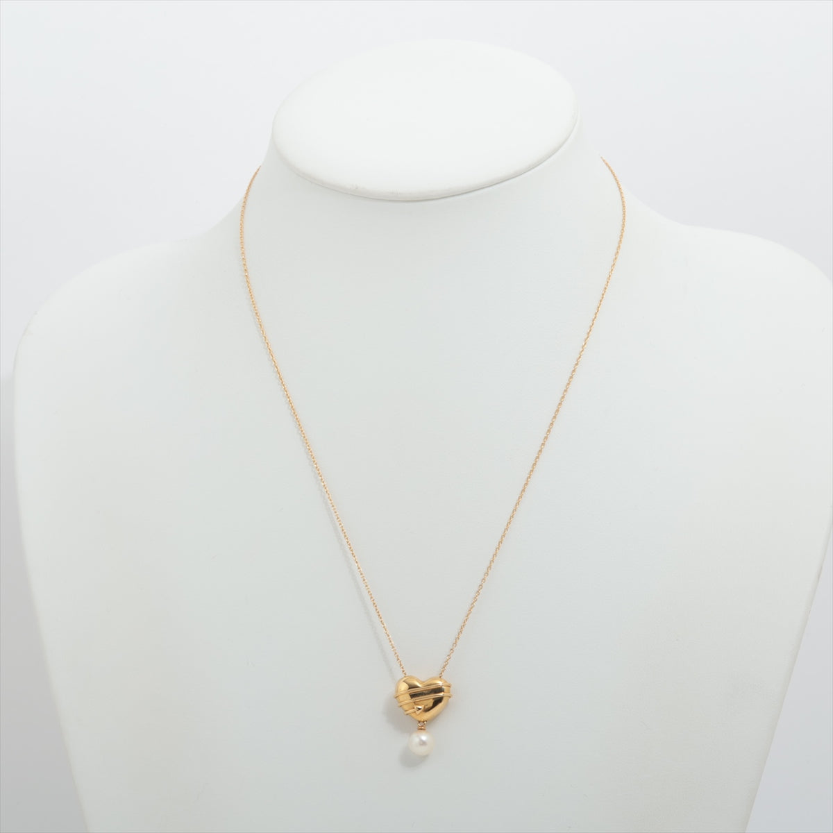 Tiffany Heart Arrow Pearl Necklace Gold