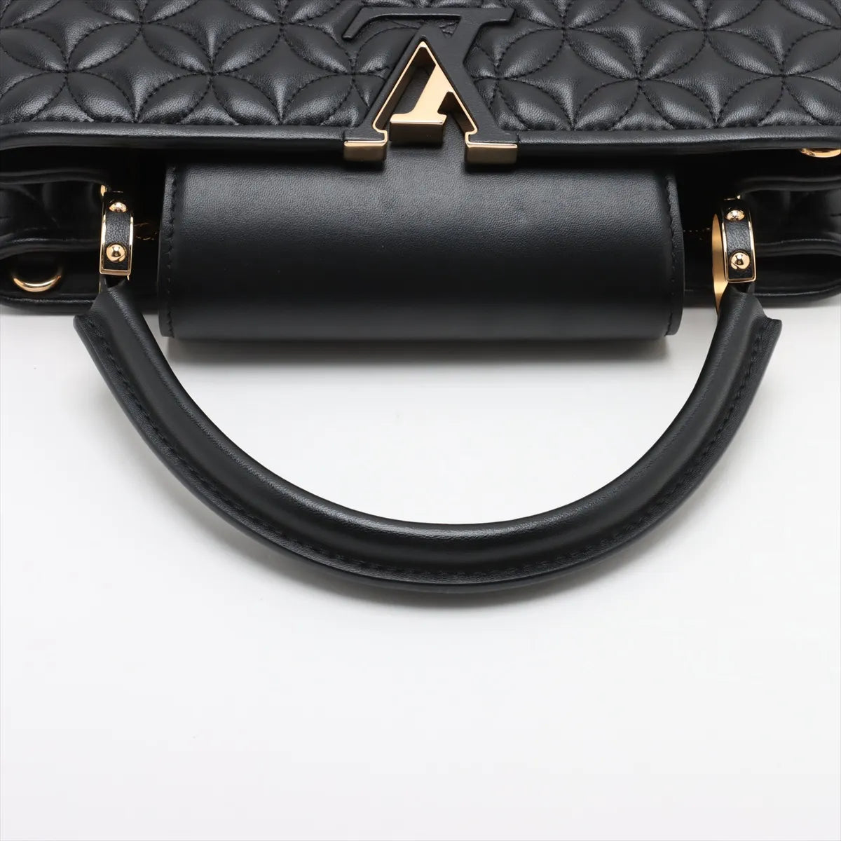 Louis Vuitton Monogram Flower Capucines MM Black
