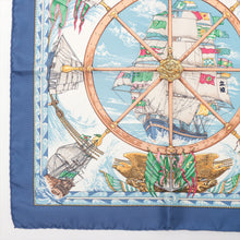 Load image into Gallery viewer, Hermes Carre 40 Vive Le Vent Blow Into The Wind Navy Blue