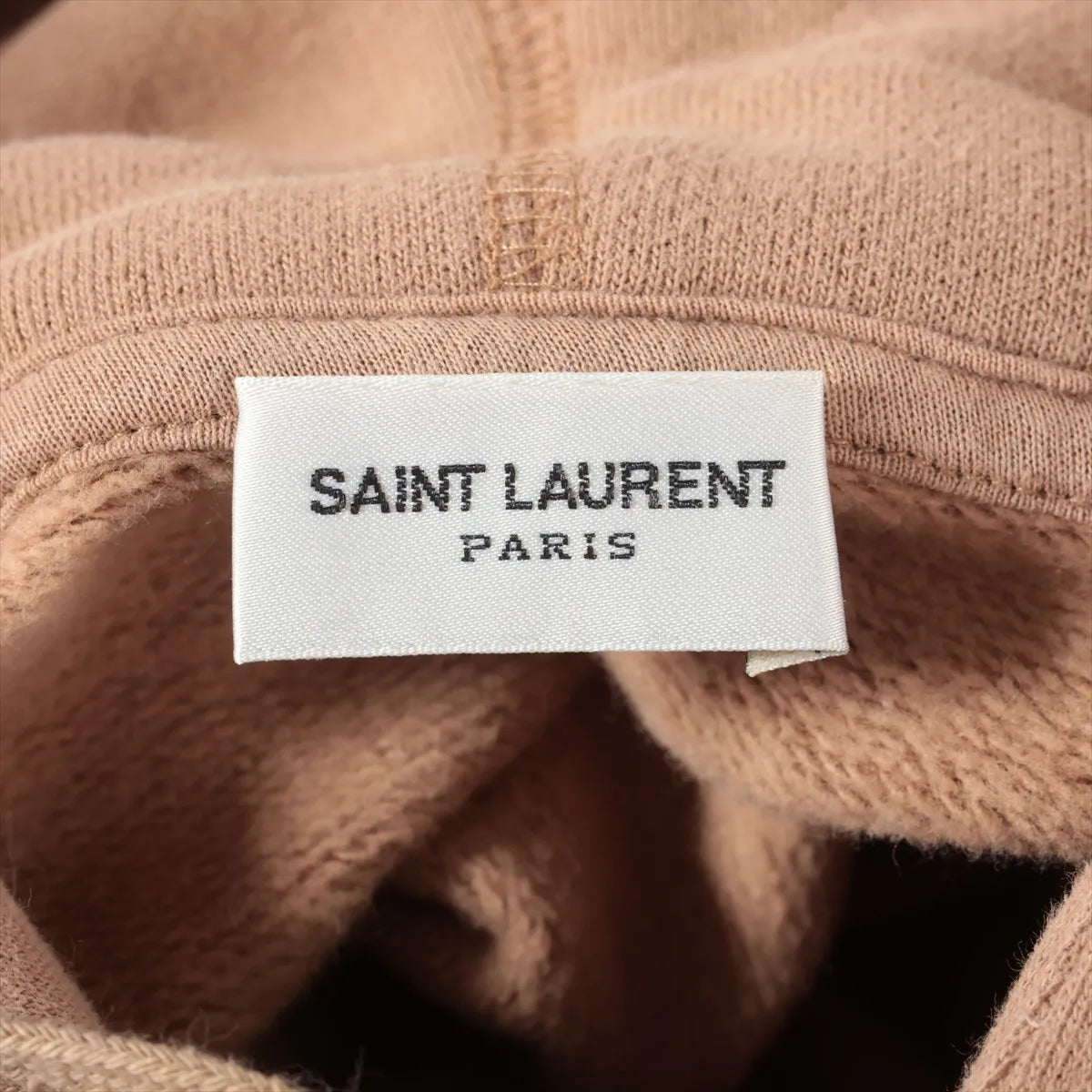 Yves Saint Laurent Paris Cotton Hoodie Brown