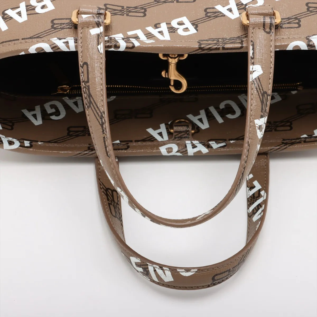 Balenciaga Signature Monogram Handbag Brown