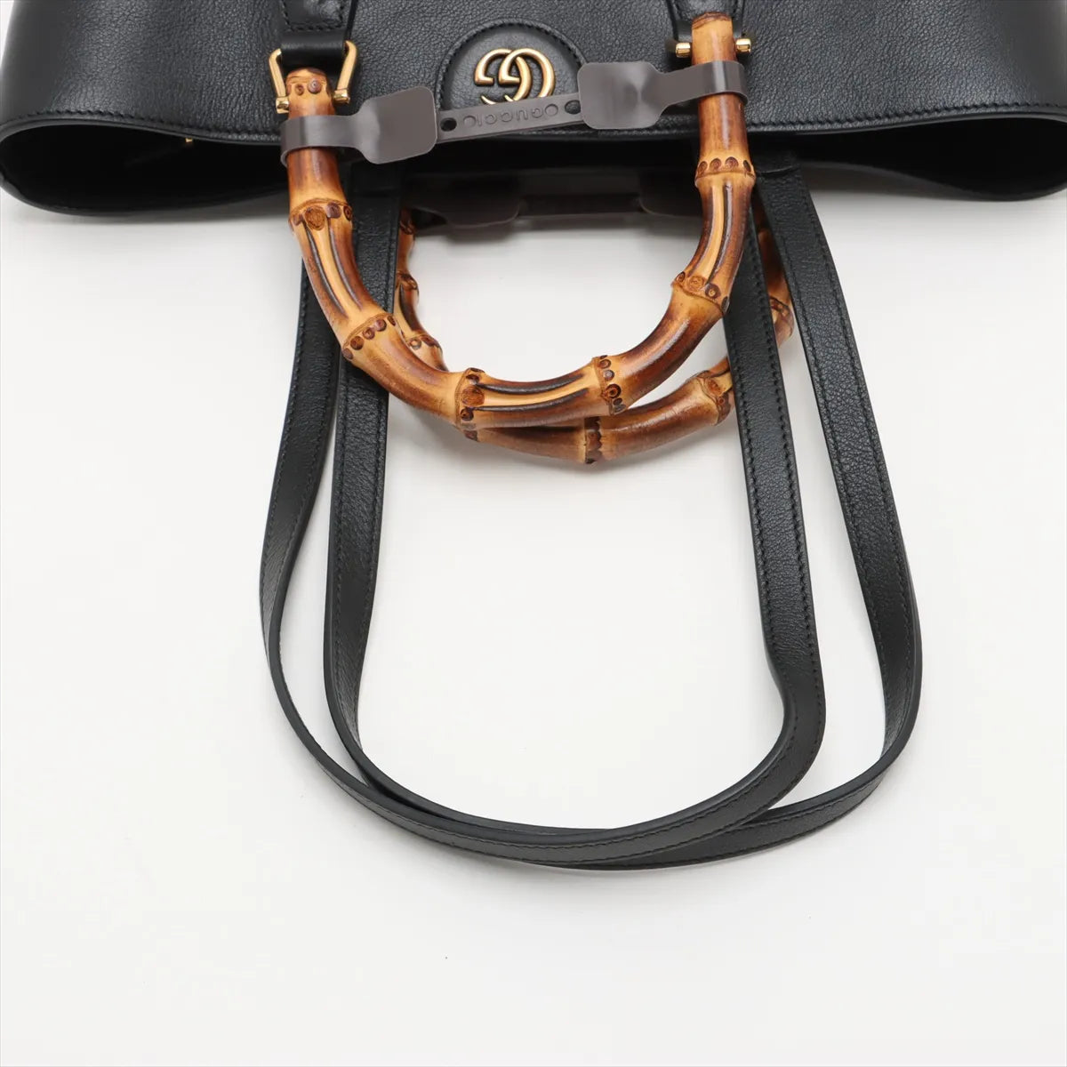 Gucci Bamboo Diana Leather Tote Bag Black