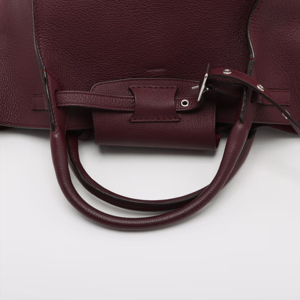 Celine Big Bag Small Leather Two-Way Shoulder Bag Bordeaux