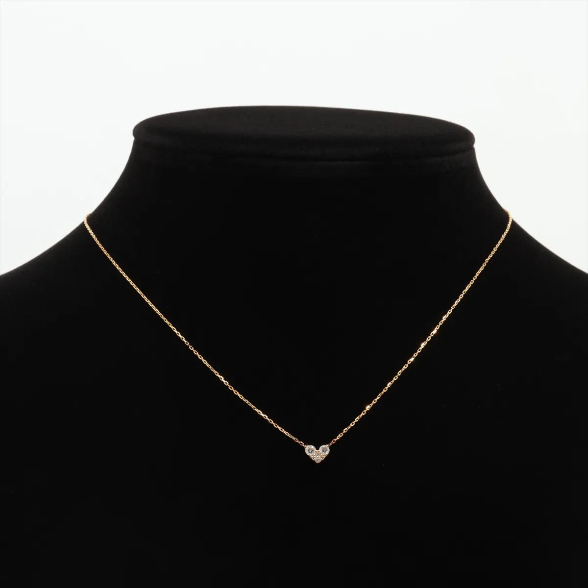 Heart Diamond Necklace Yellow Gold