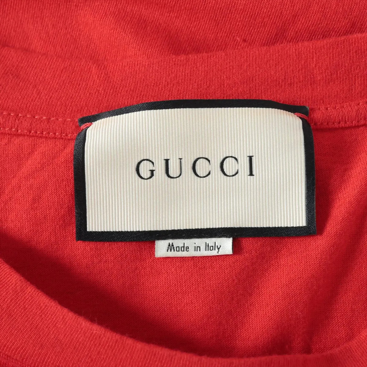 Gucci Sequins Tiger Cotton T-shirt Red