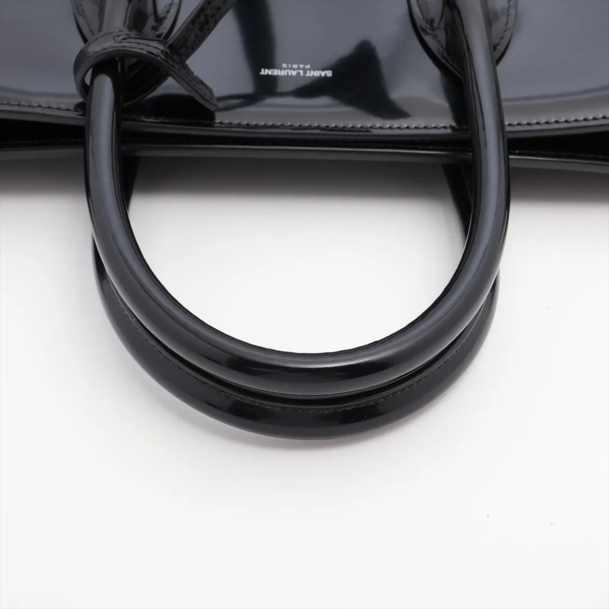 Saint Laurent Paris Large Sac de Jour Patent Leather Two-Way Handbag Black