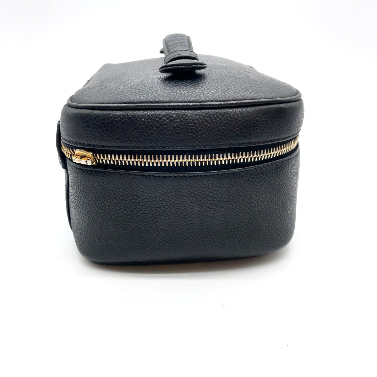 Chanel CC Logo Caviar Leather Vanity Bag Black