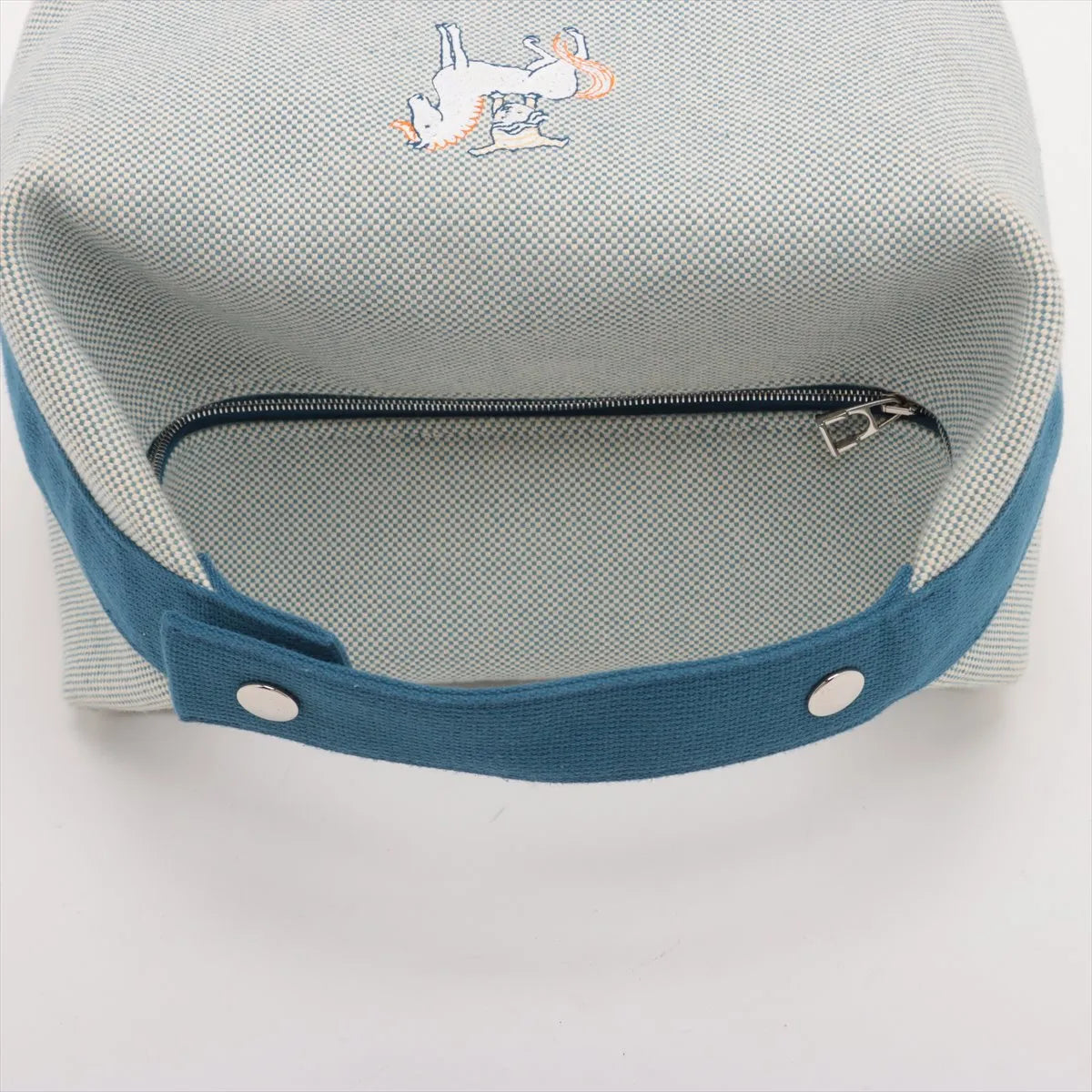 Hermès Bride A Brac GM White x Blue