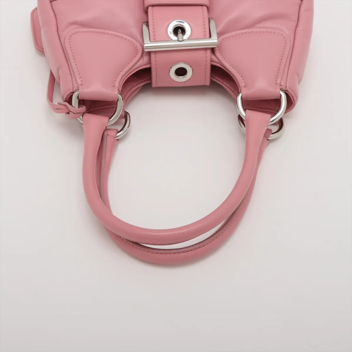 Prada Nappa Soft Moon Leather Two-Way Shoulder Bag Pink