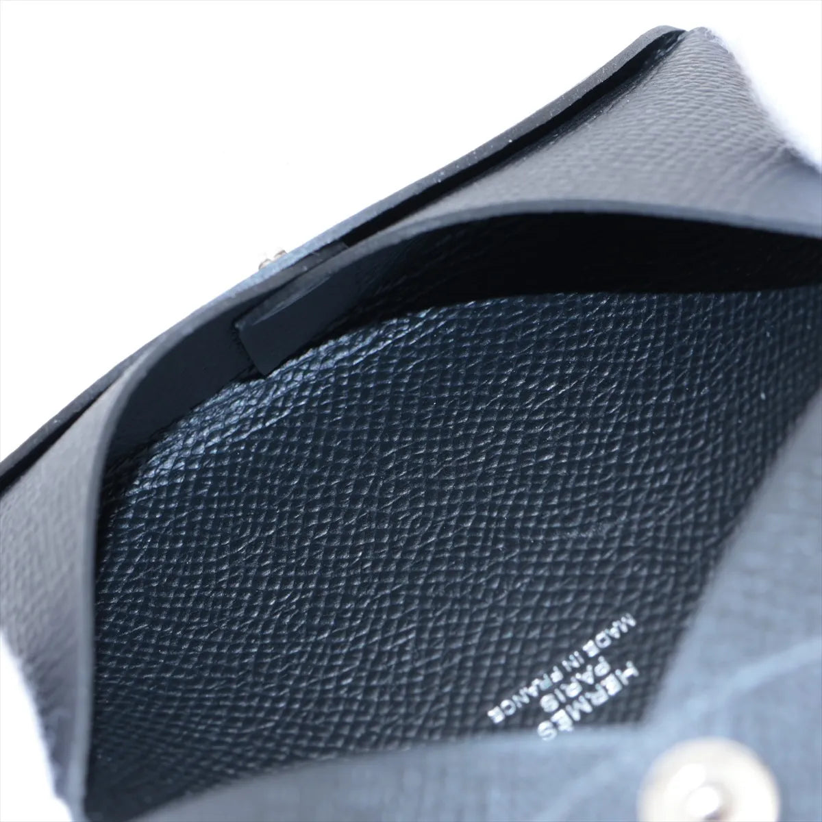 Hermès Calvi Veau Epsom Card Case Black