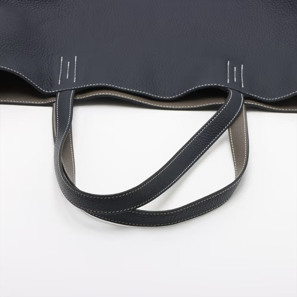 Hermès Double Sens 36 Taurillon Clemence Bleu Nuit x Ethane
