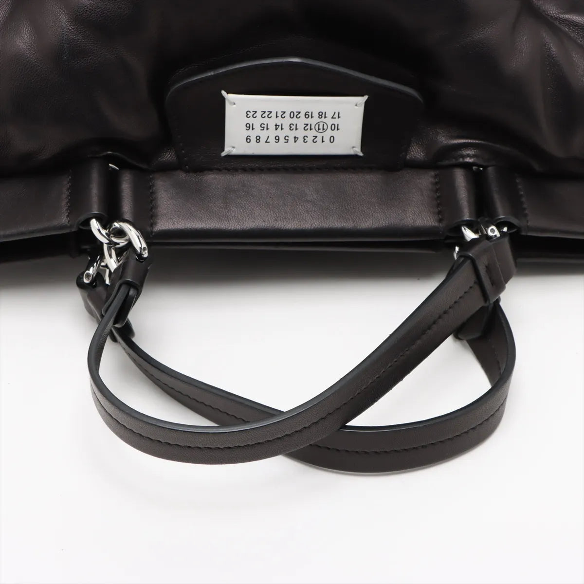 Maison Margiela Glam Slam Leather Two-Way Shoulder Bag Black
