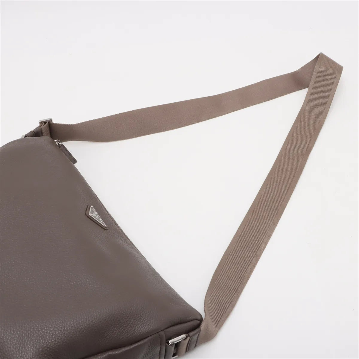 Prada Vitello Daino Leather Shoulder Bag Greige