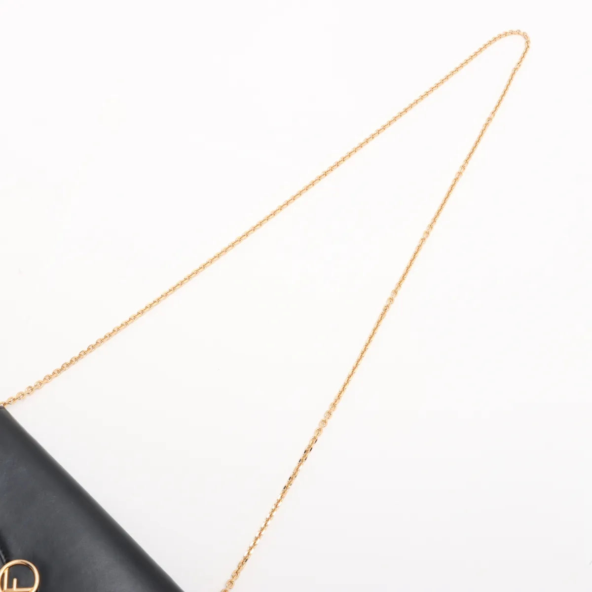 Fendi Leather Wallet on Chain Black