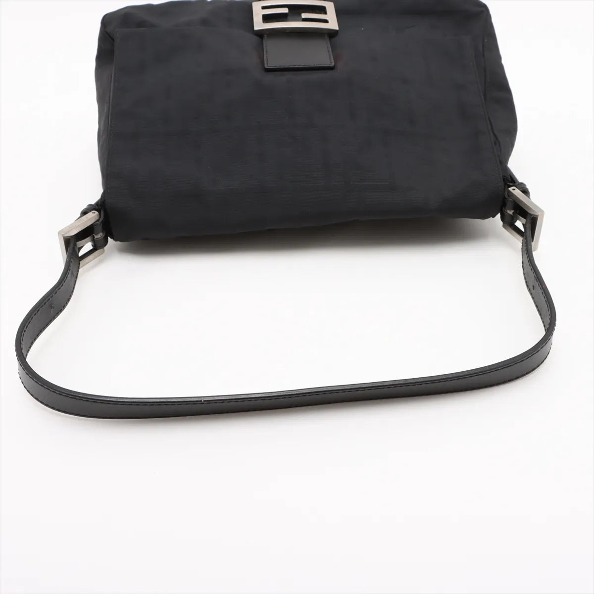 Fendi Zucca Mamma Baguette Shoulder Bag Black